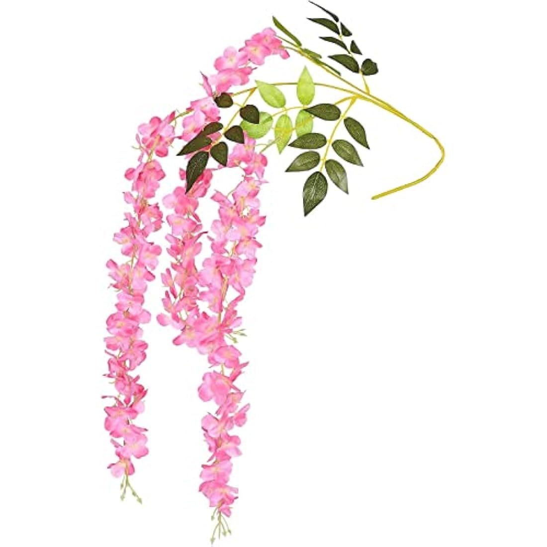 12pc Artificial Wisteria Vine Hanging Silk Flower Garland – Pink
