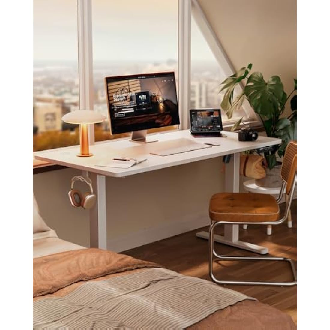 ErGear Electric Standing Desk – 140x70cm Height Adjustable Sit Stand Desk