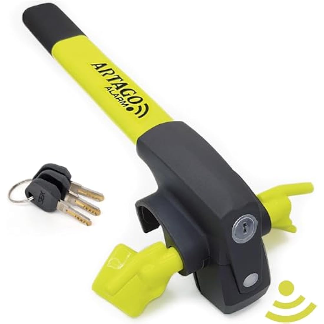 ARTAGO 870 Steering Wheel Lock – 120dB Alarm & Pre-Alarm Anti-Theft