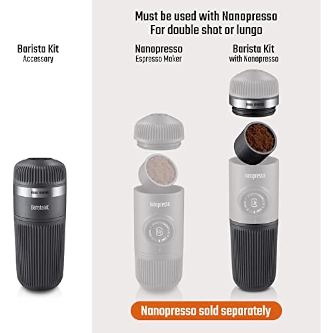 Wacaco Nanopresso Barista Kit | Double Espresso & Lungo Accessory