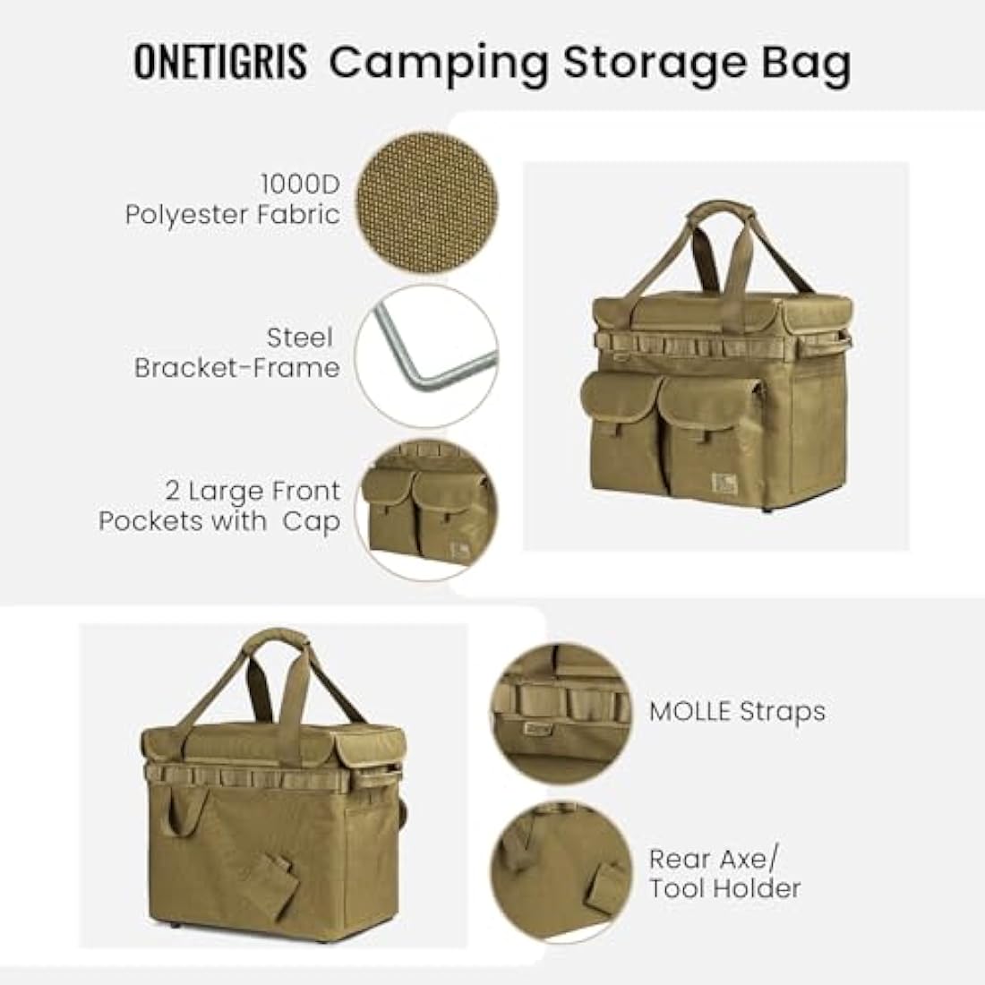 OneTigris 25L Tactical Camping Storage Bag | 1000D Collapsible Tote