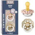 BIBS Boheme Glow Pacifier 2-Pack | Natural Rubber Latex, Size 1 (0-6M)