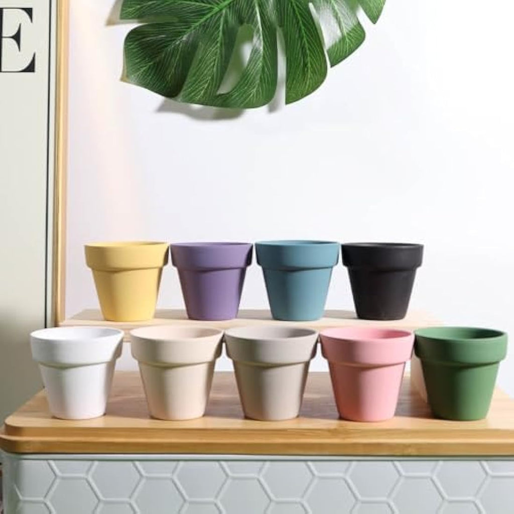 Vensovo 48 Pcs White Mini Terracotta Pots – 5cm Small Clay Planters