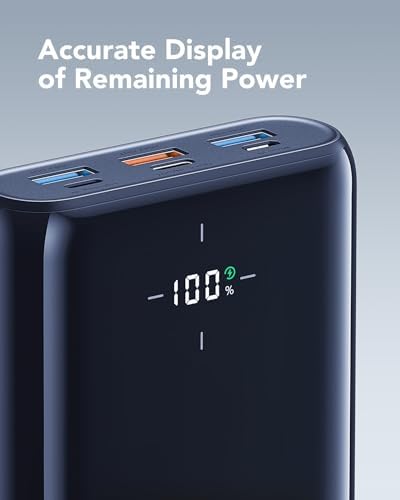 VIYISI 22.5W Fast Charging Power Bank | 4-Port USB C Portable Charger - Blue