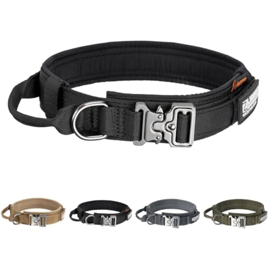 EXCELLENT ELITE SPANKER Tactical Dog Collar – Heavy Duty Nylon with Handle