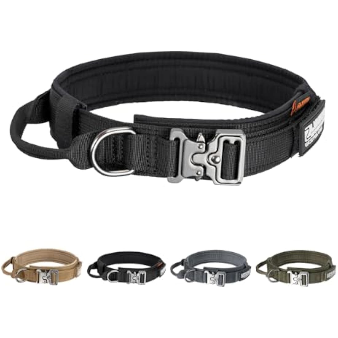 EXCELLENT ELITE SPANKER Tactical Dog Collar – Heavy Duty Nylon with Handle