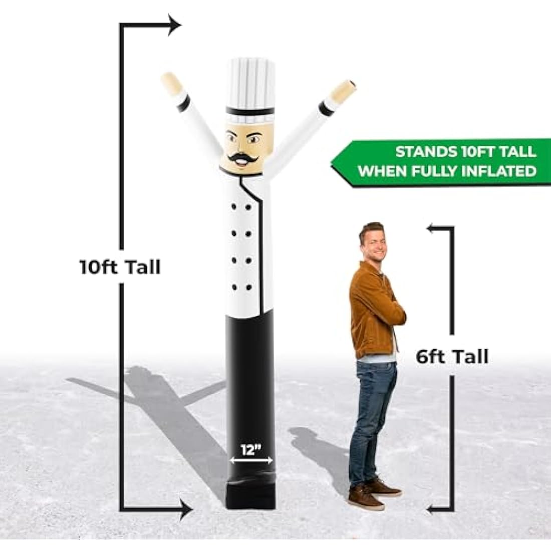 LookOurWay 10ft Chef Air Dancers Inflatable Tube Man Attachment