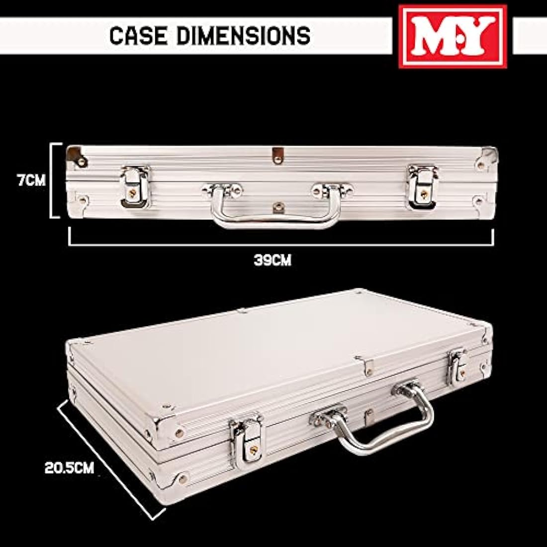 M.Y Texas Hold'em Poker Set | 300 Piece 11.5g Chips in Aluminium Case