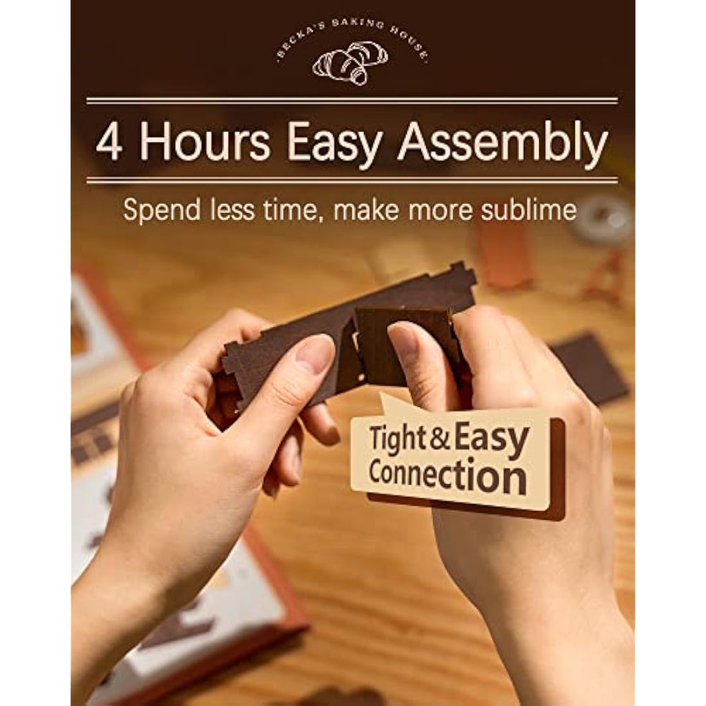 Rolife Becka's Baking House | DIY Miniature Wooden Dollhouse Model Kit