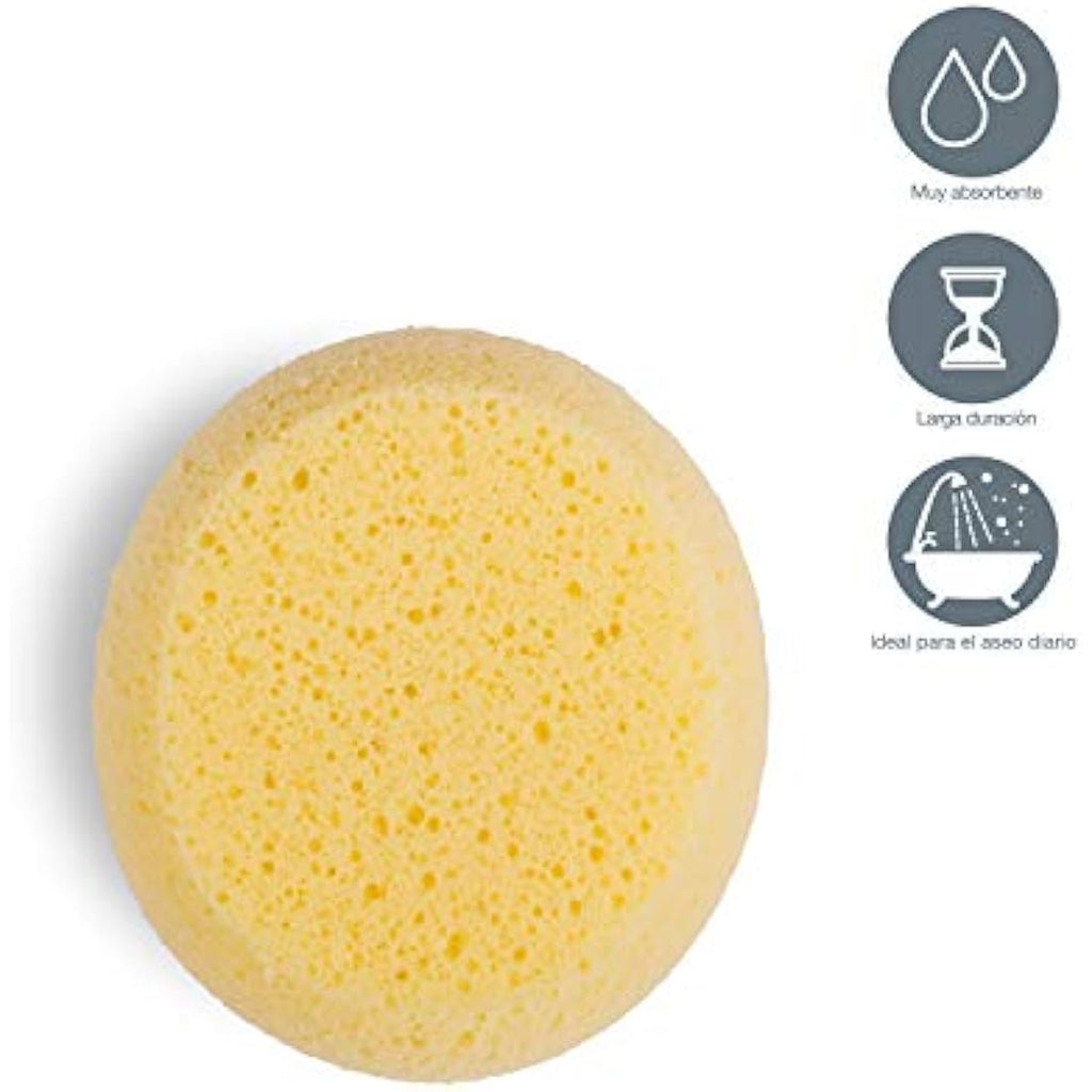 Suavinex Suction Baby Bath Sponge – Durable Yellow Infant Sponge