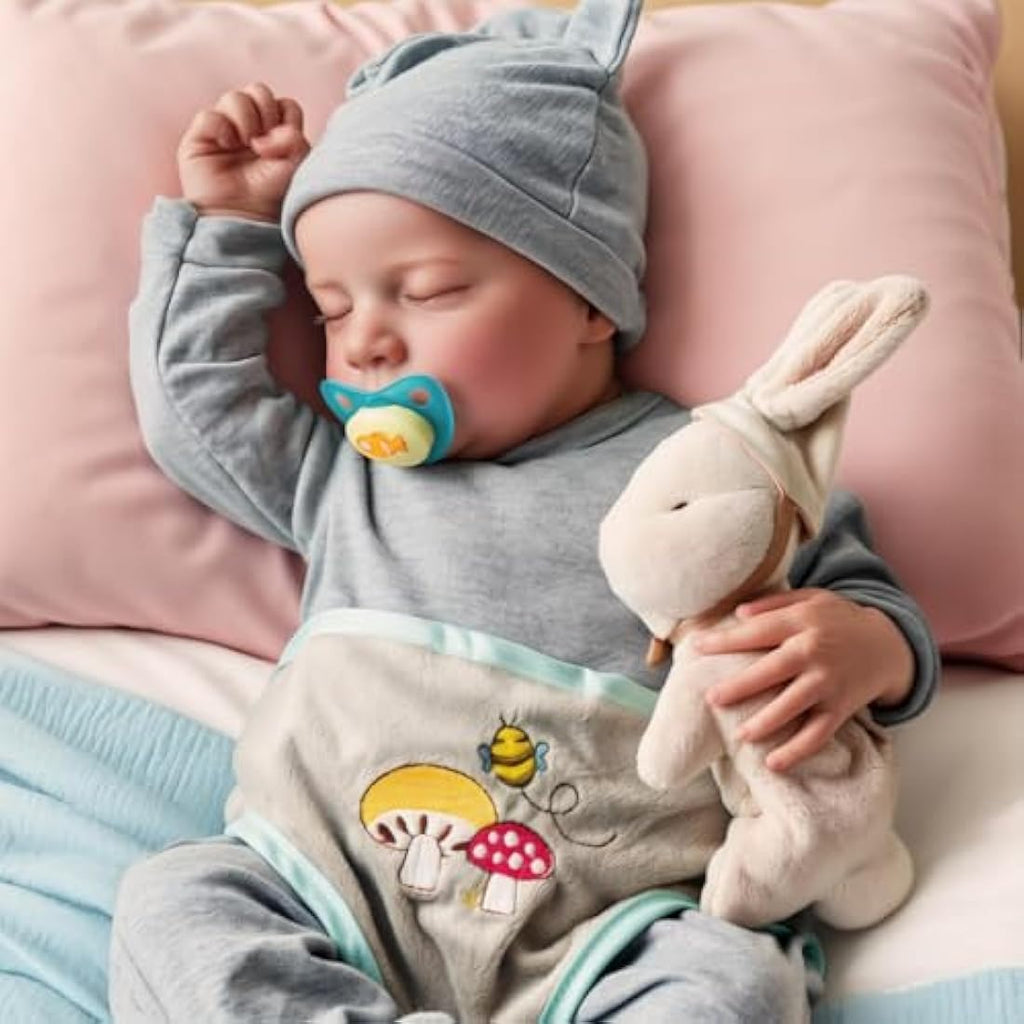 Babeside 17 Inch Reborn Baby Doll – Realistic Vinyl Sleeping Boy Doll