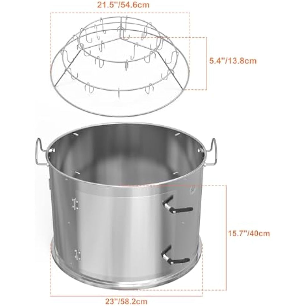 Onlyfire Stainless Steel Kettle Smoker Ring & Bacon Hanger for Weber 57cm