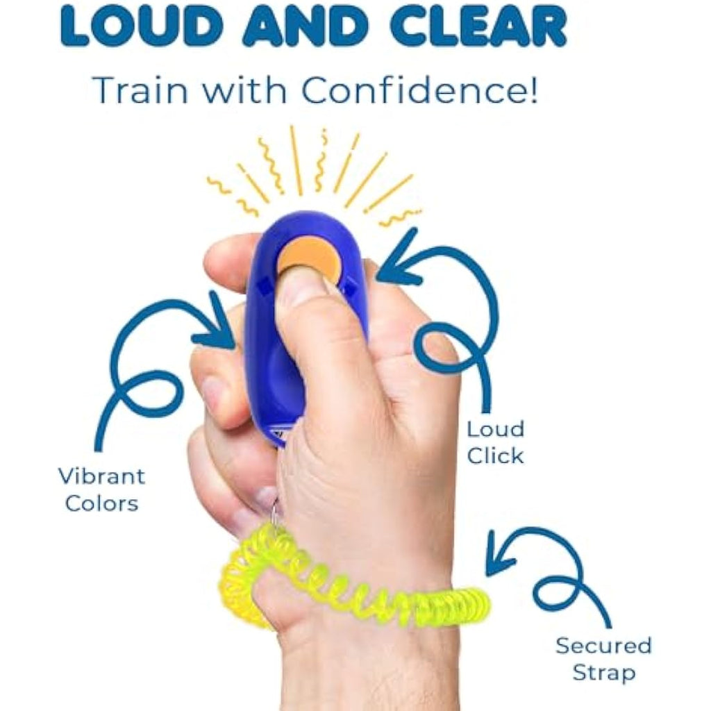Jolof Store Dog Training Clickers with Wrist Bands - 7 Pack Set