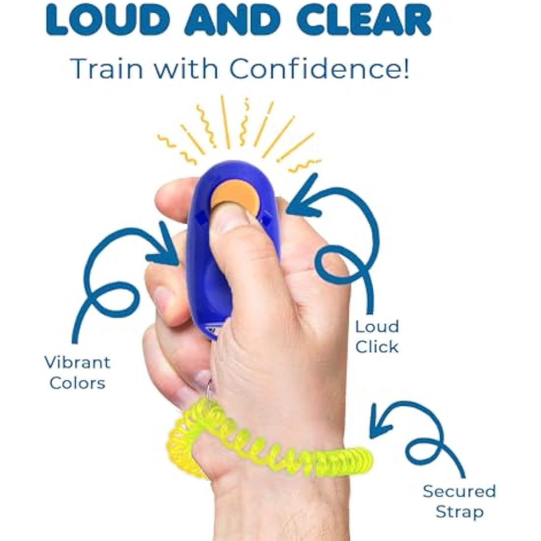Jolof Store Dog Training Clickers with Wrist Bands - 7 Pack Set