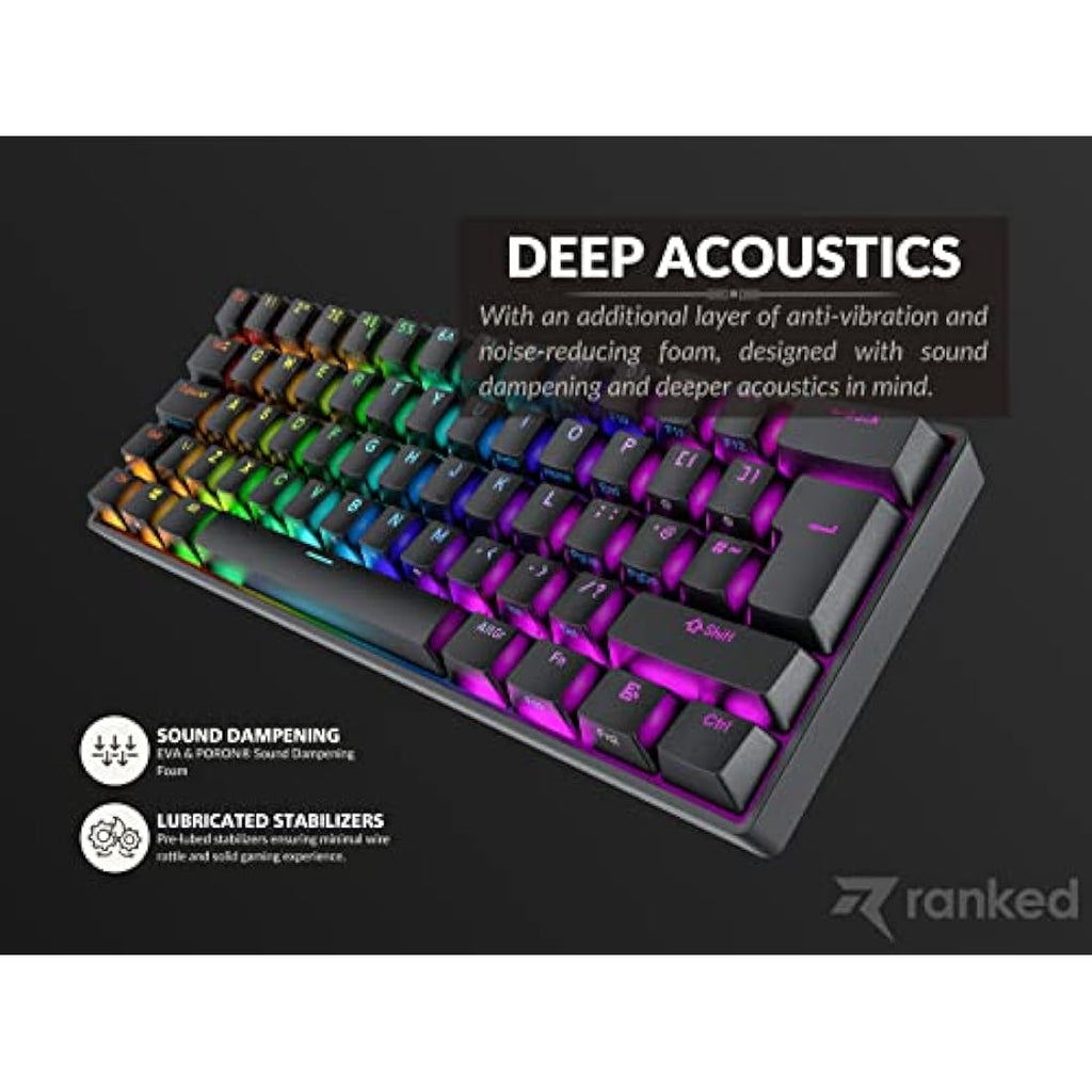 Ranked S60 Supernova 60% Mechanical Gaming Keyboard - Hot Swap - Black