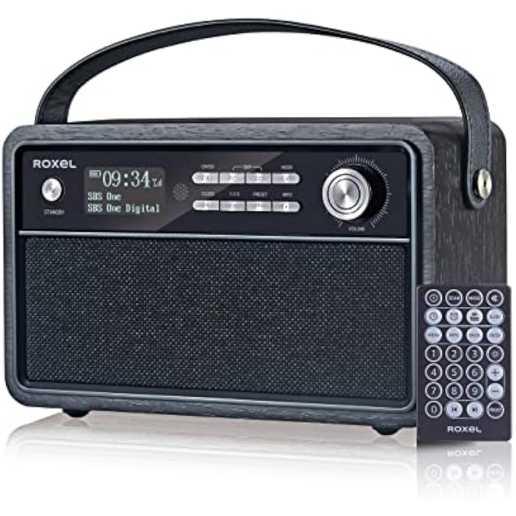 Roxel Retro D1 DAB+/FM Radio – Portable Wireless Speaker & Alarm Clock