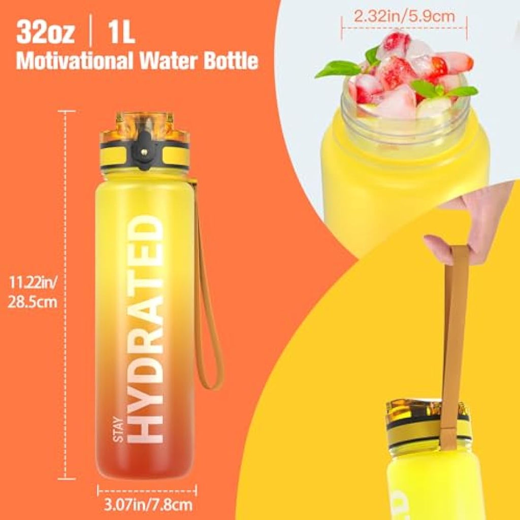 Sahara Sailor Motivational Water Bottle | 1L Tritan BPA Free Leakproof