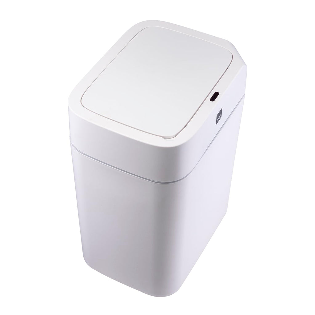 Sensio Home 2-Pack Waterproof Motion Sensor Trash Cans (12L & 16L) - White