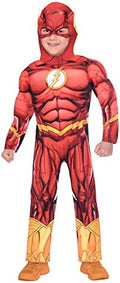 Amscan Kids The Flash Costume - Padded Jumpsuit with Mask | DC Hero