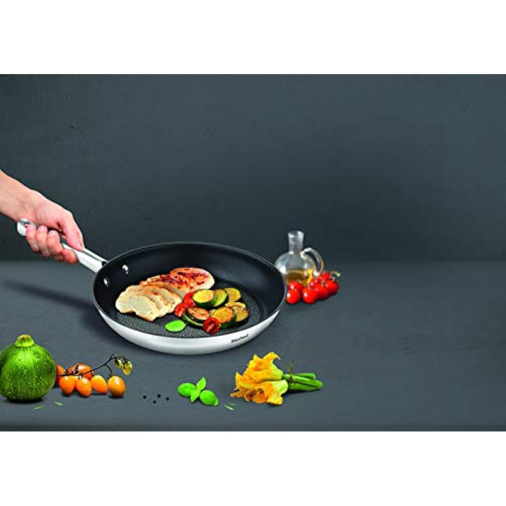 Tefal Duetto 3-Piece Frying Pan Set | Non-Stick Stainless Steel