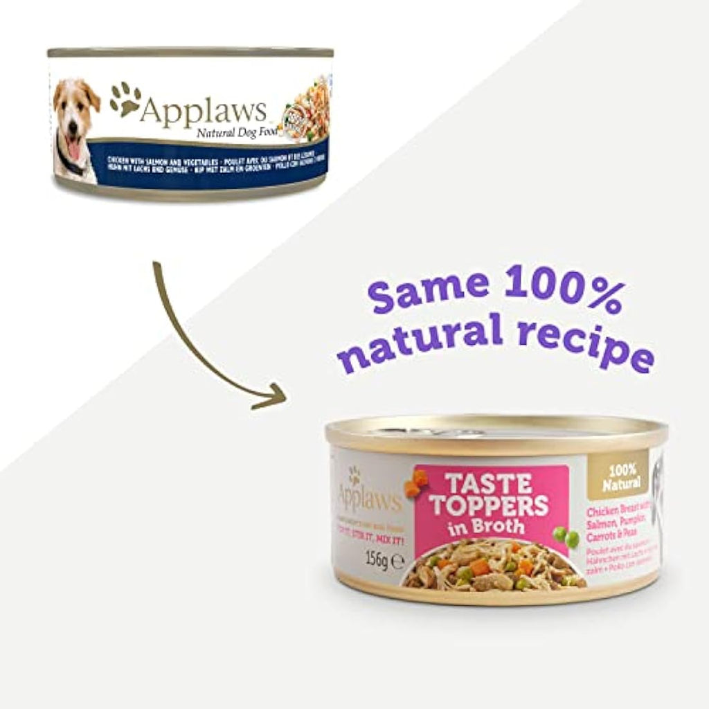 Applaws Natural Wet Dog Food | Chicken & Salmon with Veg | 12 x 156g