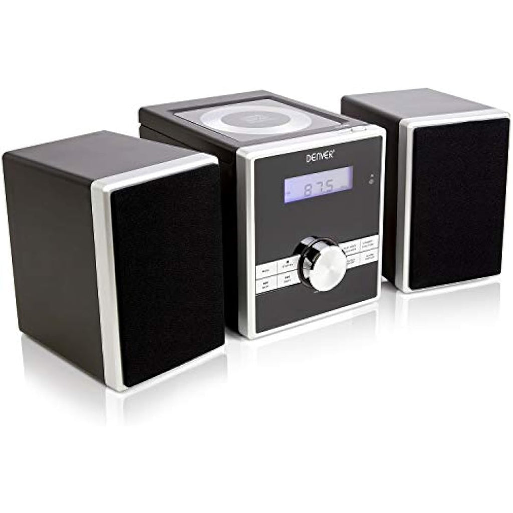 Denver MCA-230 Micro HiFi System | Compact CD Player with FM Radio & Clock
