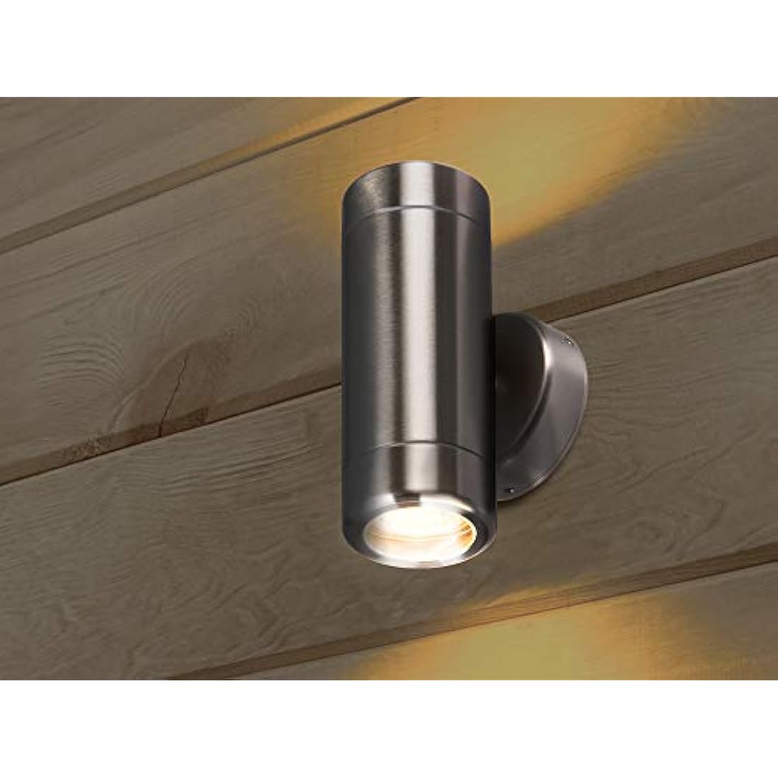 Knightsbridge Stainless Steel GU10 Up and Down Outdoor Wall Light