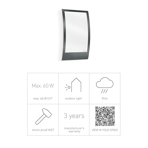 Steinel L 22 Outdoor Wall Light – Anthracite Stainless Steel E27