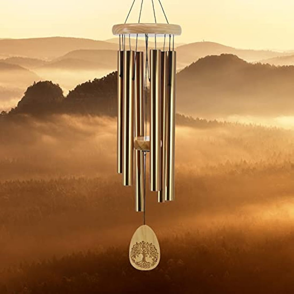 Astarin Memorial Wind Chimes - 30 Inch Deep Tone Sympathy Gift - Bronze