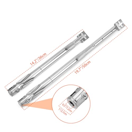 Onlyfire Universal Stainless Steel Gas Grill Burner Tube, 36–50cm (4-Pack)