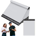 YAAVAAW 50pcs White Poly Mailers – 28x42cm Self Seal Mailing Bags