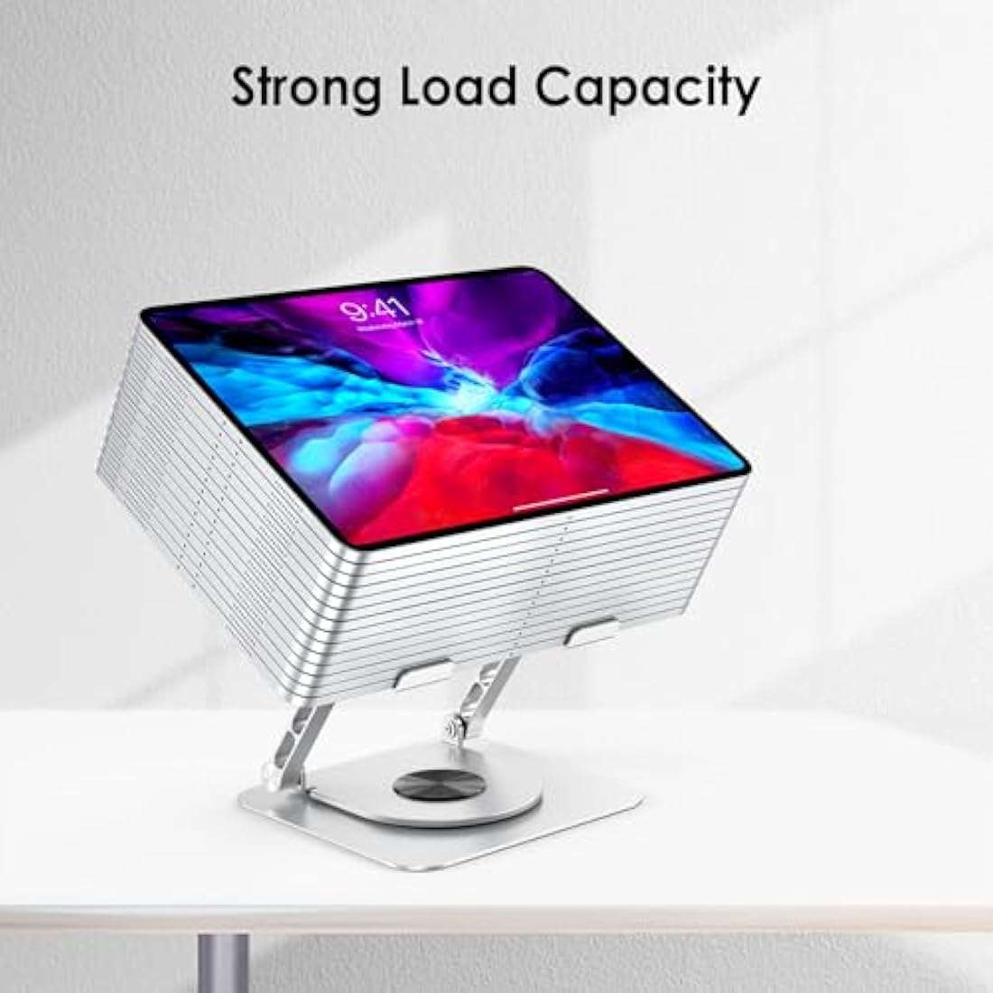 Lucrave 360 Rotating Aluminum Laptop Stand – Ergonomic Desk Riser