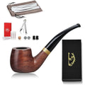 Rosewood Tobacco Pipe – Handmade Flat Bottom Smoking Set