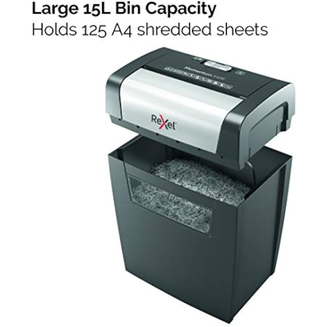 Rexel Momentum X406 Cross Cut Paper Shredder | 15L Bin, 6 Sheet Capacity