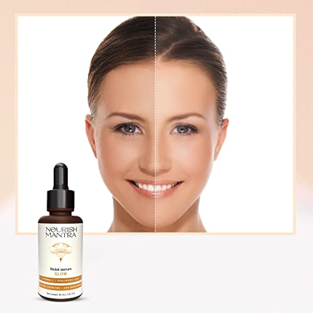 Nourish Mantra Vitamin C & Hyaluronic Acid Glow Facial Serum - 30ml
