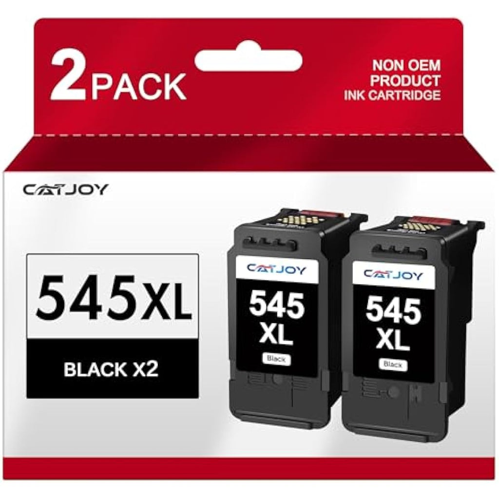 CATJOY PG-545XL Black Ink Cartridge 2-Pack for Canon Pixma TS3350 MG2550s