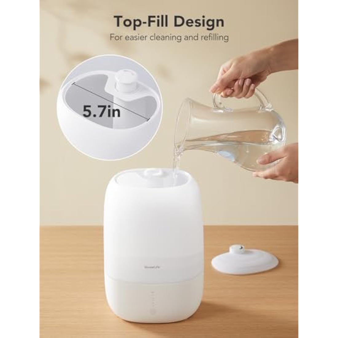 GoveeLife 3L Smart Cool Mist Humidifier | WiFi App & Voice Control
