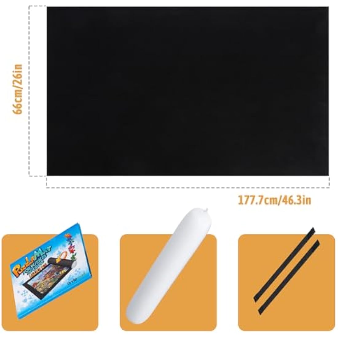 Lavievert Jigsaw Puzzle Roll Mat | 1500 Piece Storage Saver | Black Felt