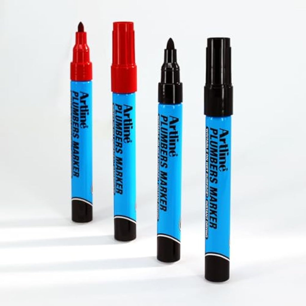 Artline Plumbers Permanent Markers | 1.5mm Bullet Tip | Black | Pack of 12