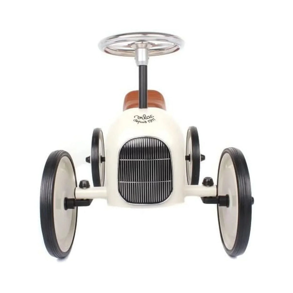 Vilac Ride On Metal Car Toy - Off White