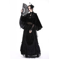 Dark in Love Gothic Black Lace Fan – Victorian Floral Accessory