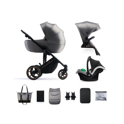 Kinderkraft 3-in-1 Mink Pro Prime 2 Travel System with Car Seat - Shadow Grey