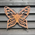Large Rusty Metal Butterfly Wall Art – Rustic Steel Garden Ornament