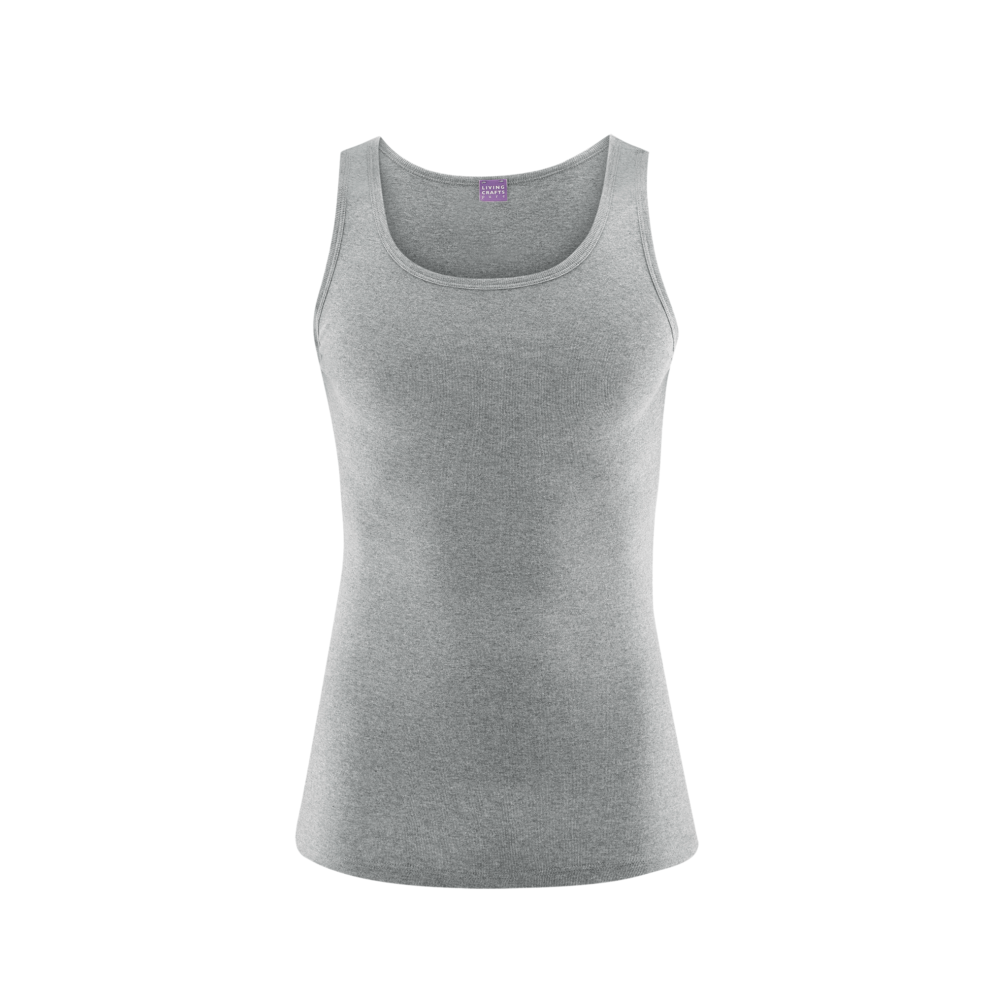 Organic Cotton Ribbed Vest: Mens