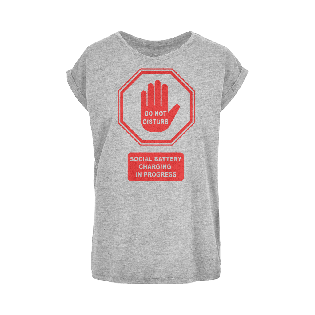 Do Not Disturb Women's Cotton Extended Shoulder T-Shirt | Kate's Clothing