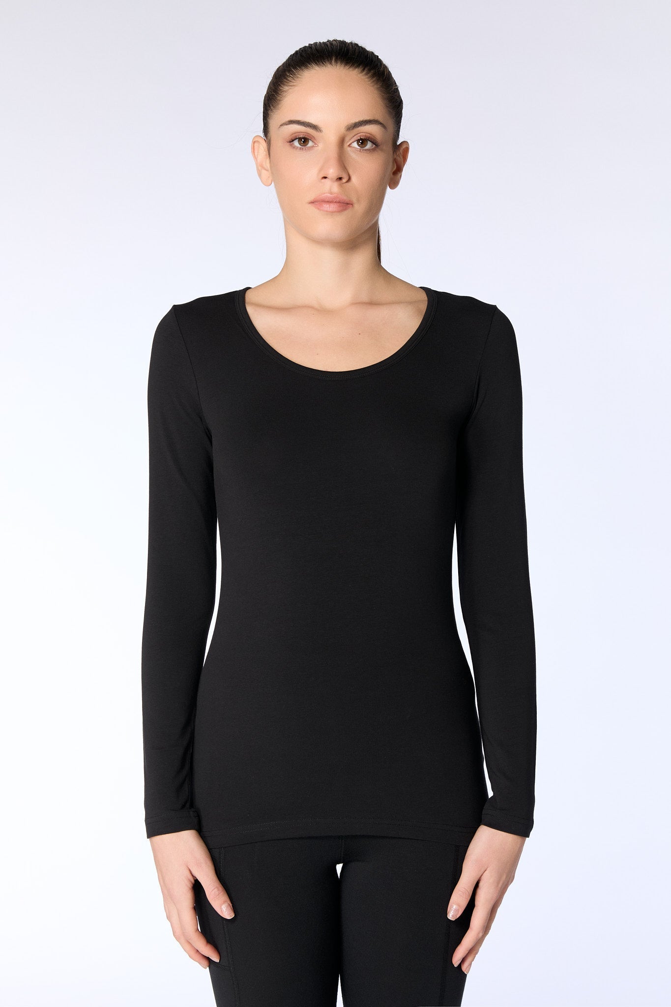 Organic Stretch Long Sleeve T-shirt: Womens