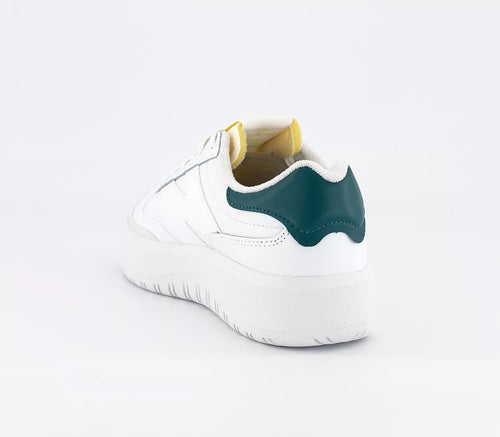 New Balance CT302 Women's Platform Sneakers – Off-White & Green – UK 6.5