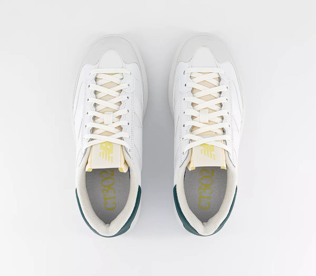 New Balance CT302 Women's Platform Sneakers – Off-White & Green – UK 6.5