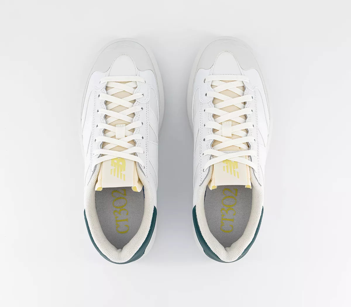New Balance CT302 Women's Platform Sneakers – Off-White & Green – UK 6.5