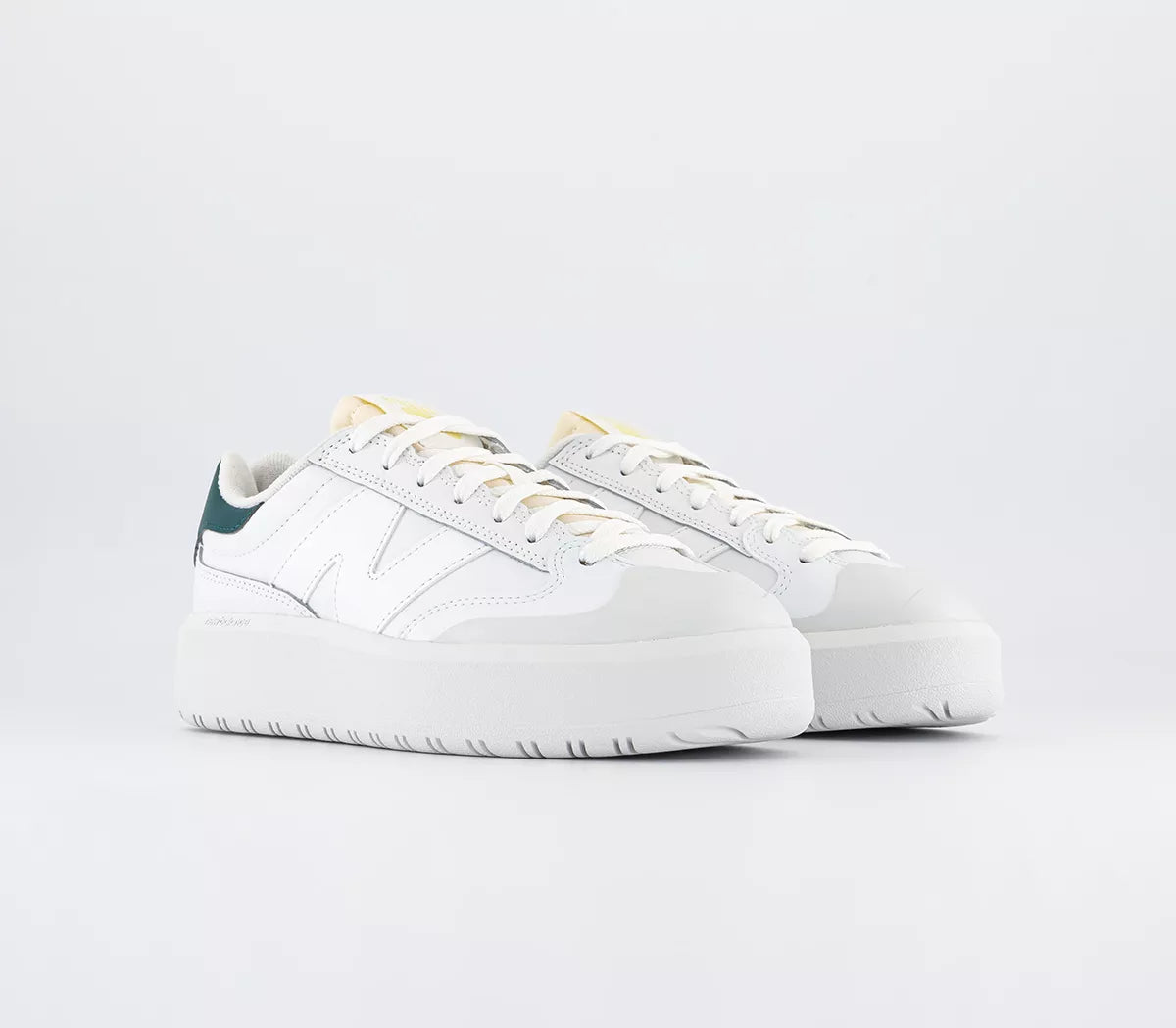 New Balance CT302 Women's Platform Sneakers – Off-White & Green – UK 6.5